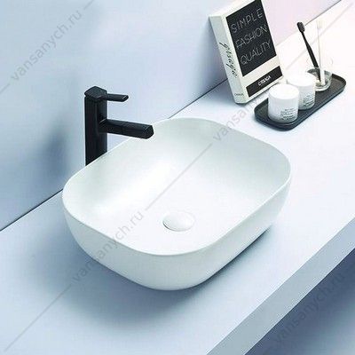 Раковина 50,5х40,5 накладная Azario белый глянец AZ-2143 SP AZARIO (Россия/Китай) купить в Тюмени (Ван Саныч™)